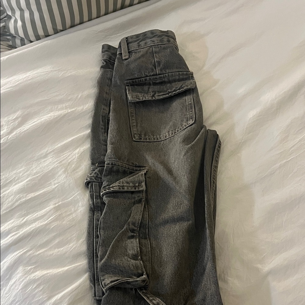 Zara Gray Cargo Jeans